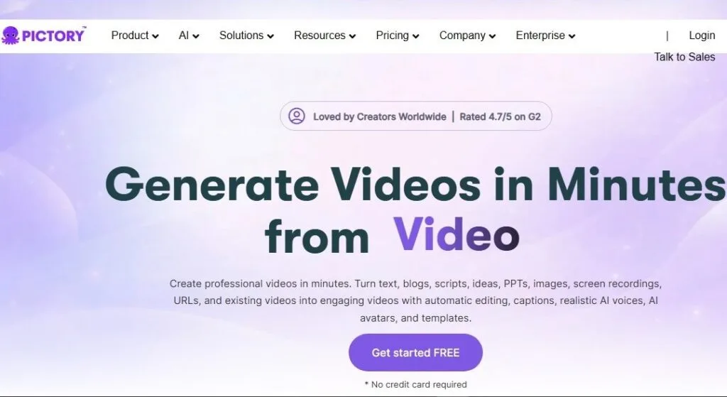 Pictory AI video Generator