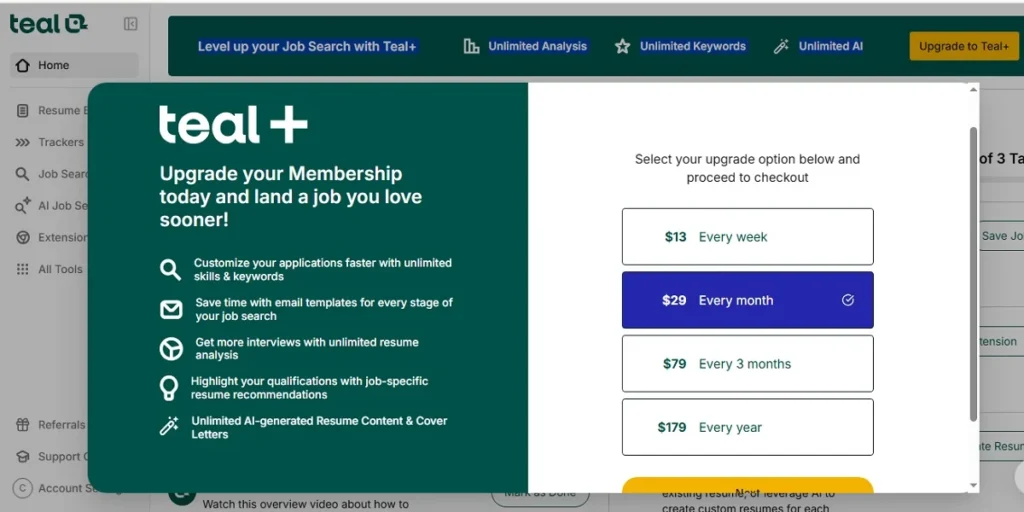 Teal Pricing